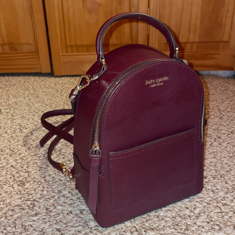 Kate Spade Maroon Mini Backpack